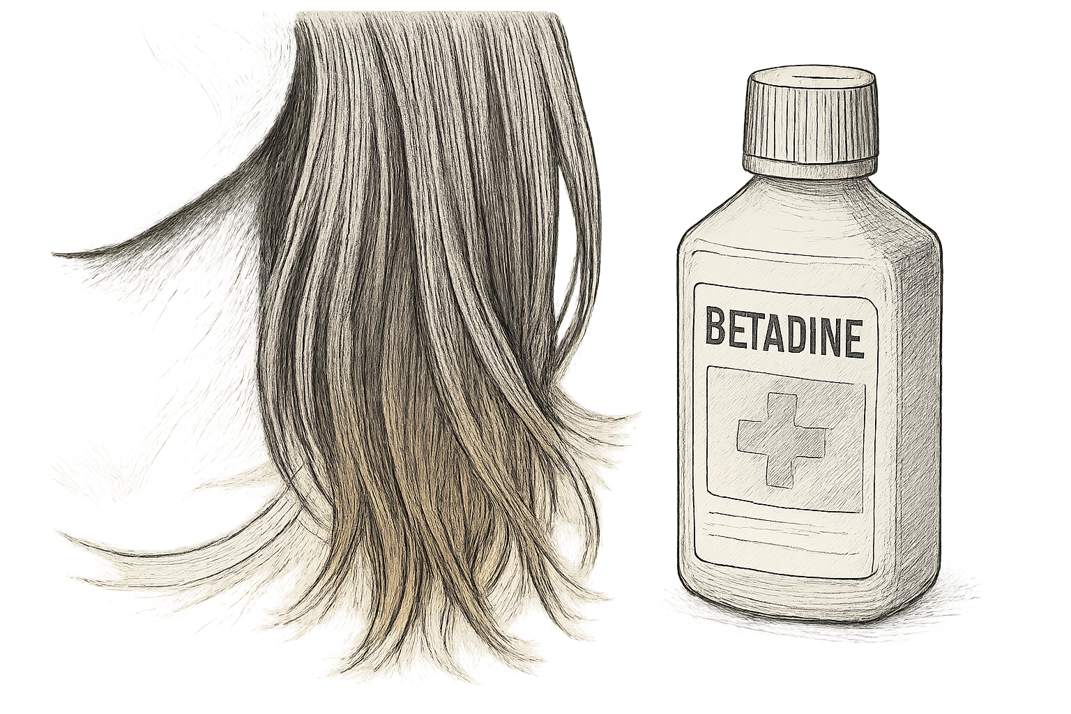 effet betadine sur cheveux