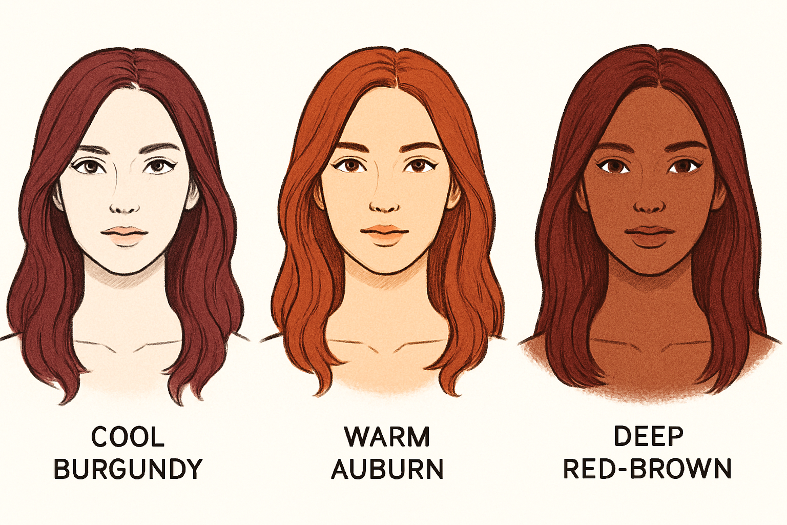 marron rouge cheveux