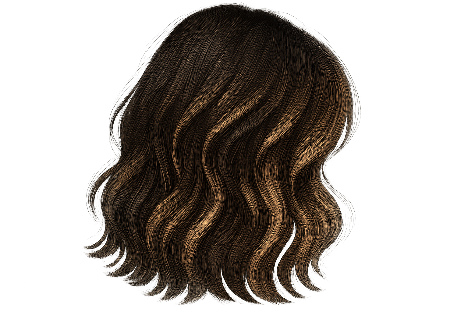 meche pour cheveux chatain foncé