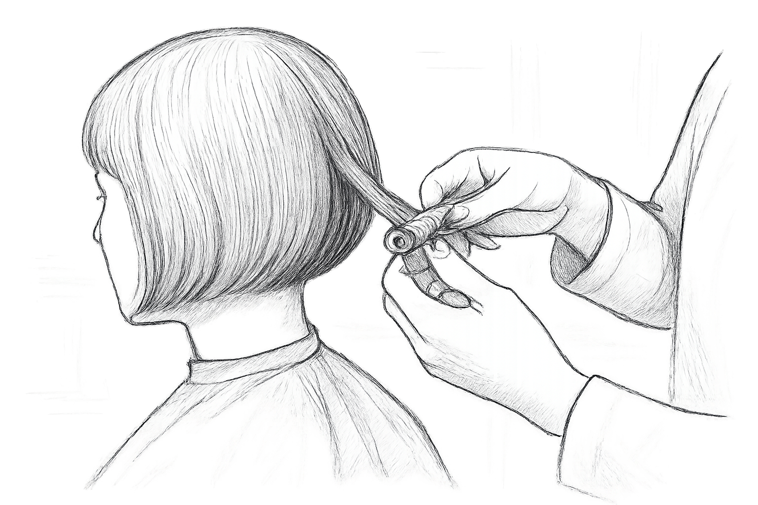 mini vague cheveux courts et fins