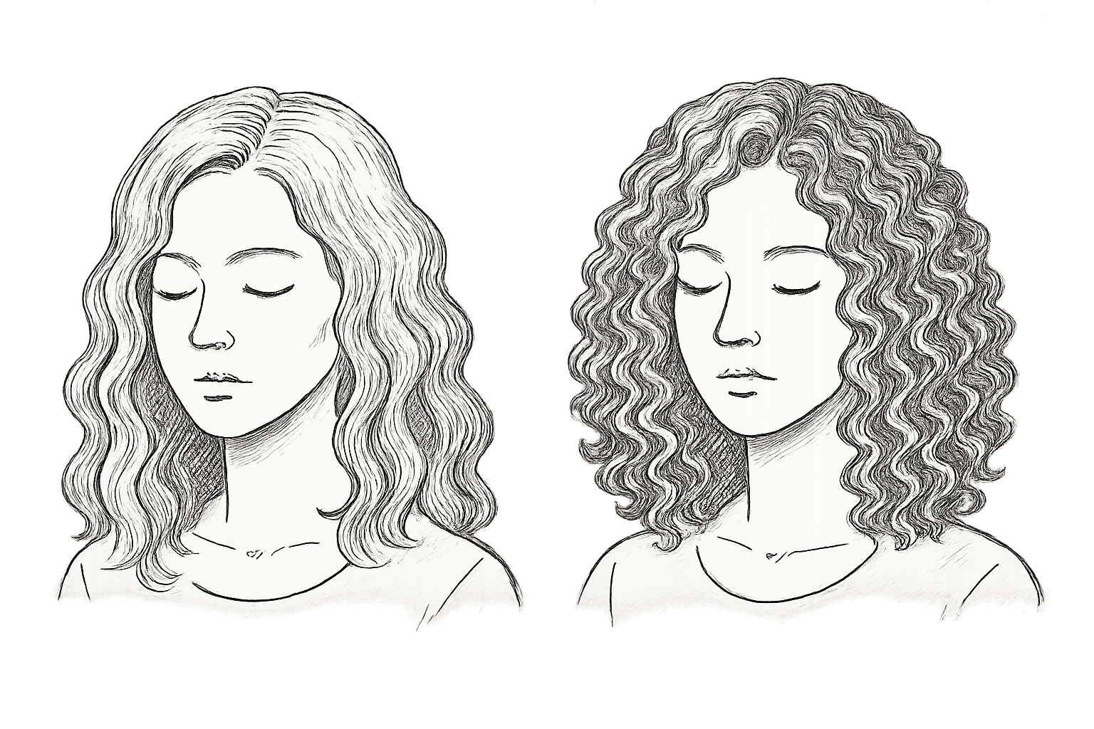 permanente sur cheveux bouclés